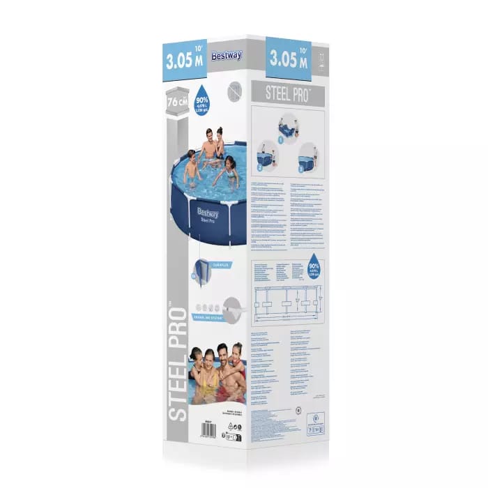 Каркасный бассейн Bestway 56677 BW, Steel Pro 305х76см, 4678л фото 3
